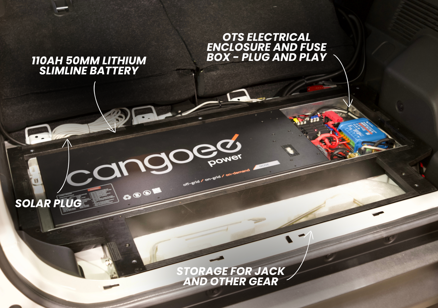 EXPLOREJIMNY jimny xl storage system with lithium battery and electrical enclosure in jimny