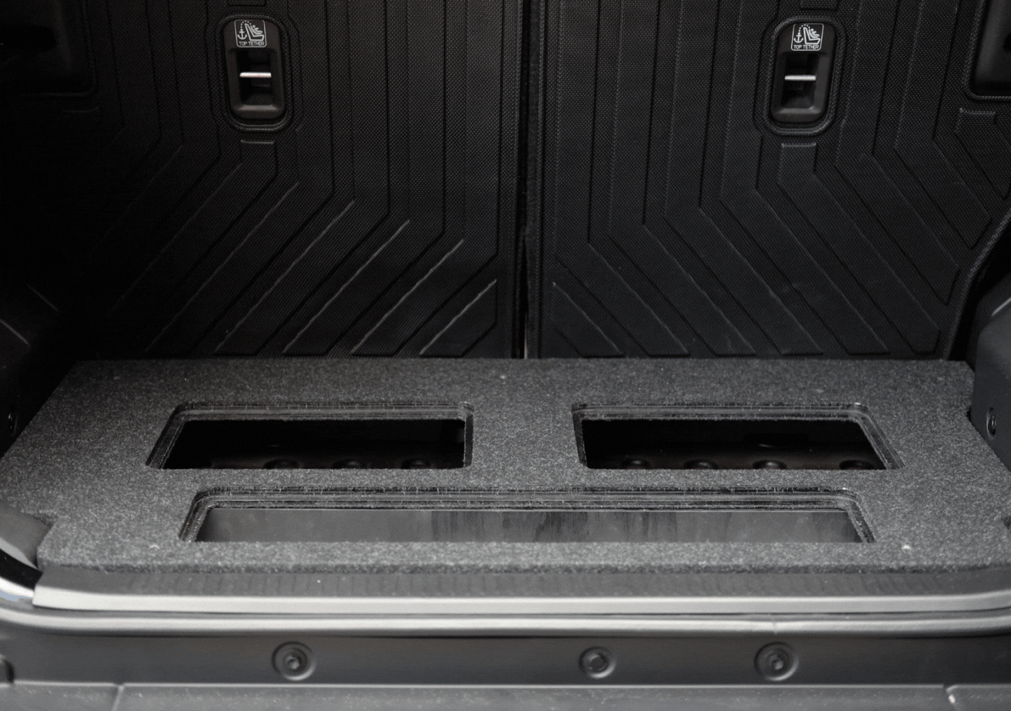 EXPLOREJIMNY Jimny XL 5-door false floor installed in vehicle trunk with storage compartments
