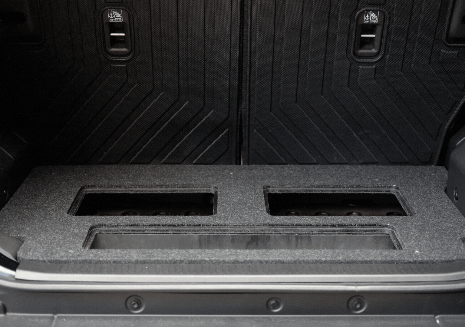 EXPLOREJIMNY Jimny XL 5-door false floor installed in vehicle trunk with storage compartments